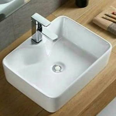 Chậu Lavabo sứ trắng cao cấp (CT05)